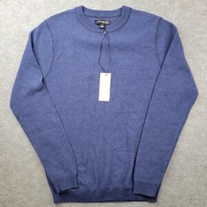 Treasure‎ & Bond Mens Small Blue 100% Cotton Crewneck Knit Pullover Sweater